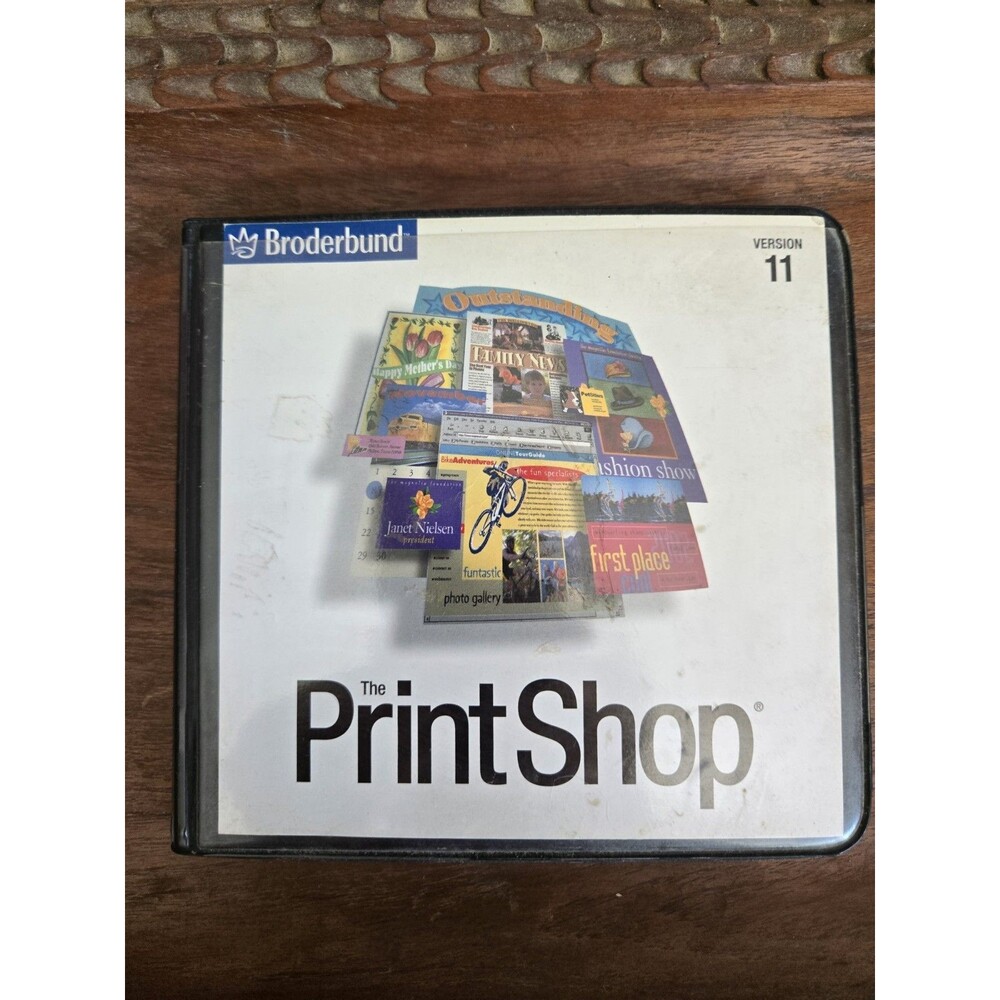 The Print Shop Version 11 CD Set Windows 95 98 2000 plus Version 15 disc INCOMP